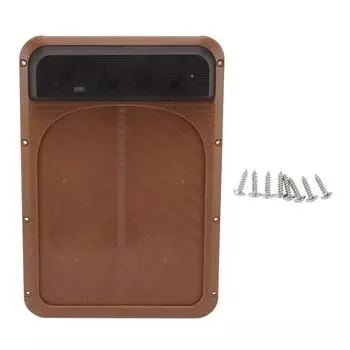 Автоматическая дверь для курятника, пластиковая, работающая от батареи, с датчиком света, автоматическая дверь для курятника для фермы в темноте темно-коричневого