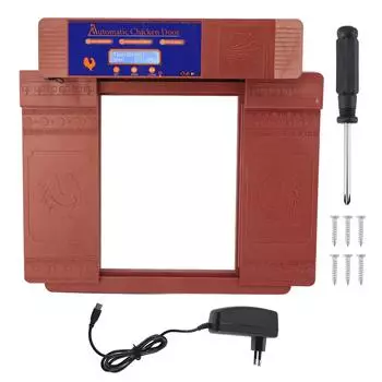 Автоматическая дверь курятника электрическая двойная дверь автоматическое открывание двери курятника с напоминанием о низком заряде батареи античная латунь