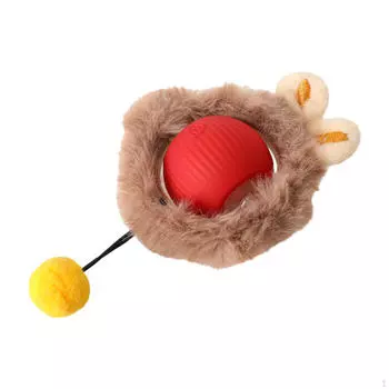 Автоматическая игрушка-мяч, катящаяся со светом, забавная, с несколькими режимами движения, умные питомцы красный