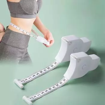 Автоматическая измерительная лента Лента для измерения талии Трехмерная многофункциональная специальная мягкая лента белый
