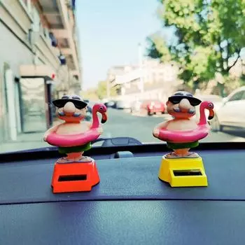 Автоматическая качающаяся статуя мастера на солнечных батареях, танцующая анимированная кукла, украшение интерьера автомобиля, стильное украшение для дома