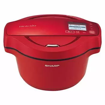 Автоматическая кастрюля для приготовления пищи SHARP Red Healsio Hot Cook 2-4 KN-HW16F-R [Безводная (для людей)]