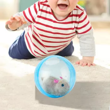 Автоматическая катящаяся игрушка, электронная игрушка-дразнилка для кошек, развивающие игрушки со светодиодными лампами, котенок Yellow Hamster