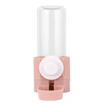 Автоматическая клетка для пополнения воды, подвесная бутылка для воды, автоматическая поилка, товары для кормления питомцев розовый