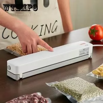 Автоматическая коммерческая бытовая вакуумная упаковочная машина для пищевых продуктов, лучший вакуумный упаковщик для пищевых продуктов белый