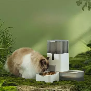 Автоматическая кормушка для домашних животных Миска для кошачьего корма Большая вместимость Миска для кошек Миска для собак Интегрированная миска для питьевой воды для собак Не намокающая пасть Плавающая миска для воды 42*14.5*32cm