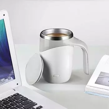 Автоматическая магнитная кружка для помешивания кофе 400 мл Магнитная чашка для смешивания молока Быстроохлаждающаяся автоматическая кружка для помешивания кофе для какао Надежный магнитный кофе кофейный