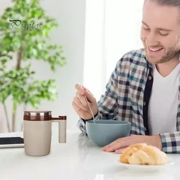 Автоматическая магнитная кружка для помешивания кофе объемом 380 мл, саморазмешивающаяся чашка для воды, молока, какао, быстроохлаждающаяся кружка для блендера, легко моющаяся саморазмешивающаяся кружка для серый