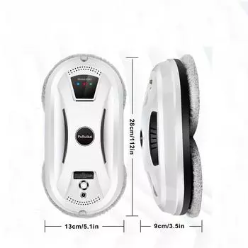 Автоматическая машина для мытья окон, робот для мытья стекол, дистанционное управление, электрическое планирование, интеллектуальный инструмент для мытья окон European Standard белый