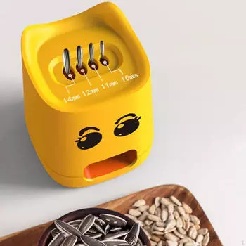 Автоматическая машина для открывания семян, машина для очистки и очистки семян с четырьмя отверстиями жёлтый