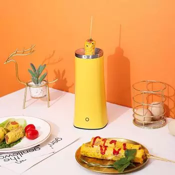Автоматическая машина для приготовления омлета на завтрак, бытовая машина для приготовления сосисок, многофункциональная портативная электрическая яйцеварка жёлтый