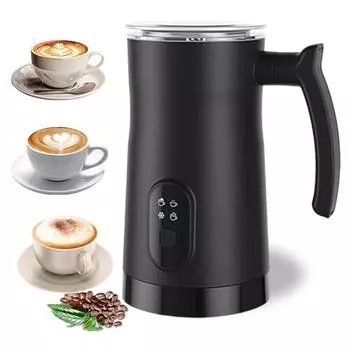 Автоматическая машина для вспенивания молока, чашка для смешивания молока, машина для вспенивания молока, кофемашина, электрический венчик для горячего и холодного молока European standard 400w чёрный