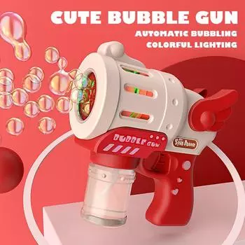 Автоматическая машина пузыря музыки Машина пузыря шаржа с водой пузыря 100мл красный