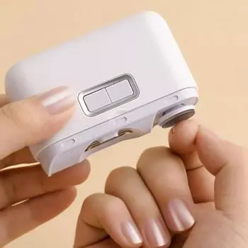 Автоматическая машинка для стрижки и шлифовки ногтей 2-в-1. 2-скоростной регулируемый триммер для ногтей со светодиодной подсветкой.