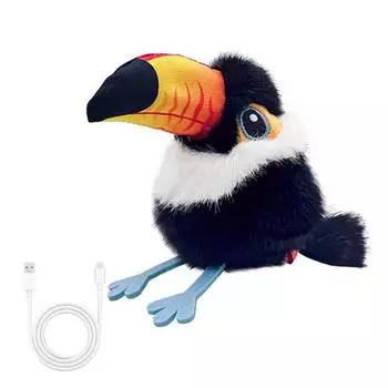 Автоматическая машущая птица, игрушка для кошек, интерактивная дразнилка для кошек с 3 режимами махания крыльями, чирикающими звуками, самоиграющая игрушка для упражнений для домашних кошек C