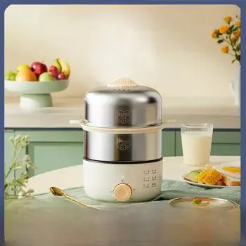 Автоматическая мини-яйцеварка из нержавеющей стали 304 с таймером ZDQ016 double layer. 601-1200 units