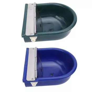 Автоматическая миска для питьевой воды для животных из нержавеющей стали для лошадей, коз, коров, скота, воды Trou Dark Green