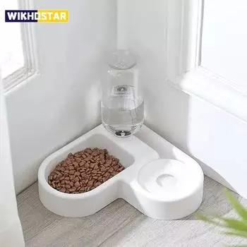 Автоматическая миска для питья Love Pet Bowl, влагостойкая миска для кошек, миска для собак, многофункциональная двойного назначения для питья и кормления