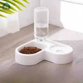 Автоматическая миска для воды для домашних животных: Влагостойкая кормушка двойного назначения для кошек и собак 17*14*5.5cm small bowl синий