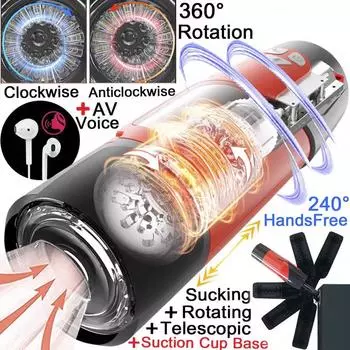 Автоматическая мужская мастурбационная чашка полностью водонепроницаемая с вращающимся и вакуумным режимами всасывания настоящая вагина взрослые секс-игрушки для мужчин