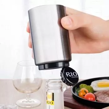 Автоматическая открывалка для бутылок пива из нержавеющей стали в форме пресса 1pc