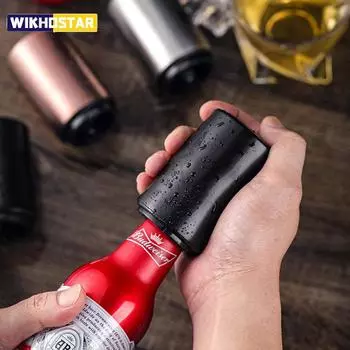 Автоматическая открывалка для пивных бутылок, магнитная открывалка для пива, открывалка для вина, пива, газировки, кухонные аксессуары серебряный