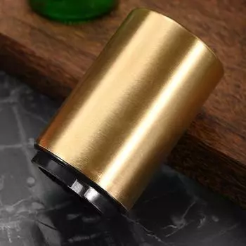 Автоматическая открывалка для пивных бутылок, нержавеющая сталь, открывалка для бутылок с нажимной крышкой, открывалка для вина, пива, напитков, газировки, барные инструменты серебряный