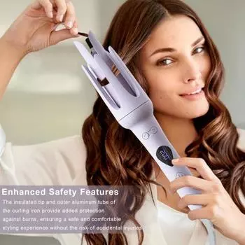 Автоматическая плойка для завивки волос 7 Регулируемая плойка для волос Быстрый нагрев 32 мм Температура Отрицательные ионы Керамика