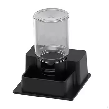 Автоматическая поилка для рептилий, инструмент для питья, украшение, кормушка, многоразовая с бутылкой чёрный