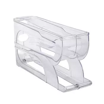 Автоматическая прокрутка держатель для яиц ящик для хранения холодильник для яиц для кухонной корзины контейнер E Z2Q3 transparent-1pcs