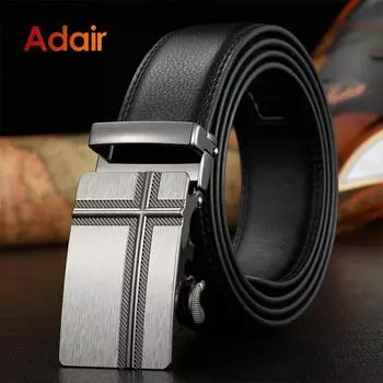 Автоматическая пряжка из сплава для мужчин, модный пояс высокого качества из натуральной кожи, деловой мужской роскошный брендовый брючный ремень DT026 110cm