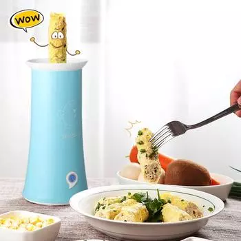 Автоматическая яичная рулетка с антипригарным покрытием электрическая яйцеварка для сосисок для взрослых и детей Подарки синий