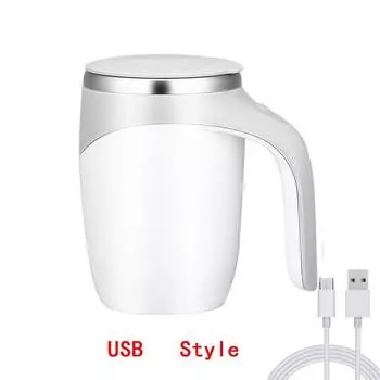 Автоматическая самоперемешивающаяся магнитная кружка из нержавеющей стали, разница температур, чашка для смешивания кофе, блендер, умный миксер, термочашка Battery коричневый