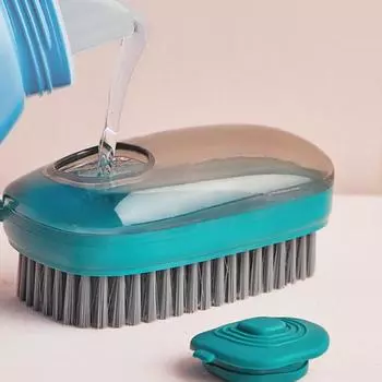 Автоматическая щетка для мытья одежды и головных уборов, наполненная жидкостью. Щетка для чистки одежды и головных уборов. Многофункциональные принадлежности для бытовых щеток для мытья. 1 pc красный