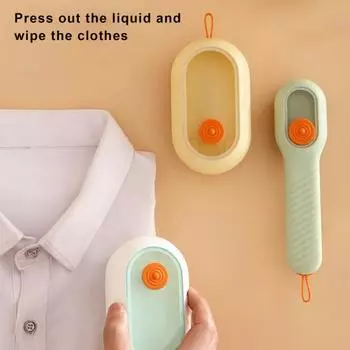 Автоматическая щетка для очистки с выбросом жидкости Мягкая щетина Сильная пенящаяся силовая щетка Пресс-дизайн Многоцелевой инструмент для чистки обуви Ковры жёлтый