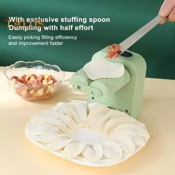 Автоматическая щетка для приготовления пельменей, экономящая время, зарядка через USB, уникальная электрическая машина для изготовления пельменей идеальной формы, кухонные принадлежности зелёный