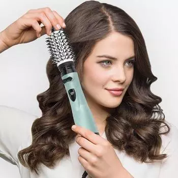 Автоматическая щипцы для завивки 3-в-1 Вращающийся фен Интеллектуальный контроль температуры Регулируемое вращение на 360 градусов Автоматически вращающаяся щетка для завивки волос красный