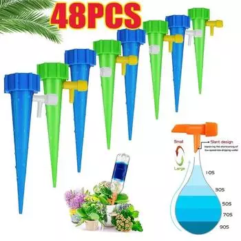 Автоматическая система капельного орошения с самостоятельным поливом, регулируемая для цветочных растений, теплиц, садов, автоматических капельниц 1PC BLUE