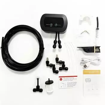 Автоматическая система туманообразования для рептилий Террариум Тропический лес Распылитель Таймер Туманообразователь Комплект С форсункой 360° Перезаряжаемый через USB Для террариума