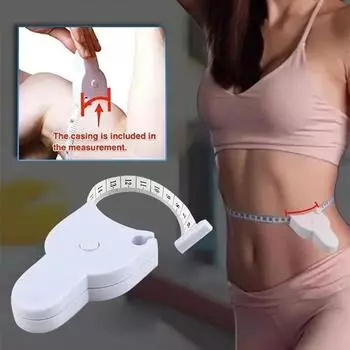 Автоматическая телескопическая лента для измерения тела 150 см/60 дюймов, швейная линейка, инструменты, самоубирающаяся, для похудения белый