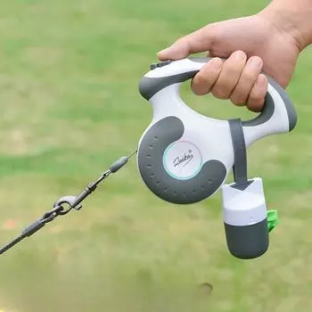 Автоматическая телескопическая тяговая веревка для домашних животных с удлинительной веревкой против укуса