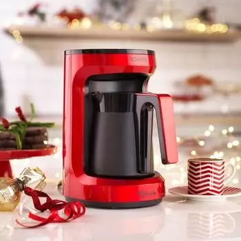 Автоматическая турецкая кофемашина Schafer Kahvecim - красная