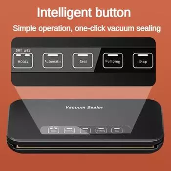 Автоматическая вакуумная упаковочная машина, подходящая для сохранения упаковки в домашних условиях. Новые вакуумные пакеты для герметичного хранения продуктов питания. EU Plug чёрный