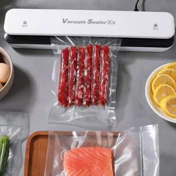 Автоматическая вакуумная упаковочная машина с 10 пакетами, малошумная, Plug-Play, для сухой и влажной уборки, запуск одной кнопкой, герметичный вакуумный упаковщик без помощи рук US Plug