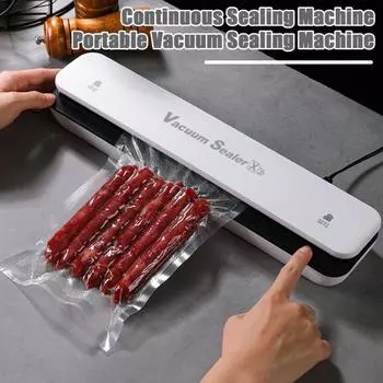 Автоматическая вакуумная упаковочная машина с 10 пакетами, малошумная, Plug-Play, для сухой и влажной уборки, запуск одной кнопкой, герметичный вакуумный упаковщик без помощи рук