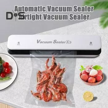 Автоматическая вакуумная упаковочная машина с 10 пакетами, малошумная, Plug-Play, для сухой и влажной уборки, запуск одной кнопкой, герметичный вакуумный упаковщик без помощи рук US Plug
