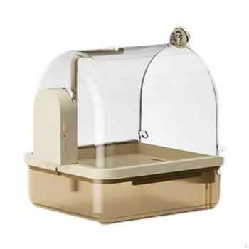 Автоматическая ванна для птиц, ванна для купания попугаев, простая в установке клетка для душа с водой зелёный