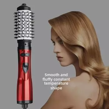 Автоматическая волнистая расческа и фен для волос: 2-в-1 горячий воздух, постоянная температура, пушистый фен US Plug (1000W) серый/фиолетовый