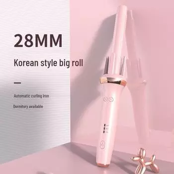 Автоматическая вращающаяся ионизированная плойка для прямых волос розовый