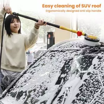 Автоматическая вращающаяся выдвижная щетка для мойки автомобилей, длинная швабра с ручкой вращения на 360 градусов